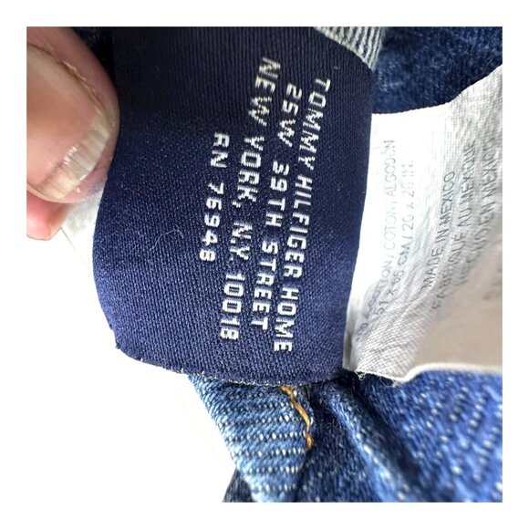 Vintage Tommy Hilfiger Denim Pillowcase Sham Jeans Standard Size Retro Blue - Picture 5 of 7